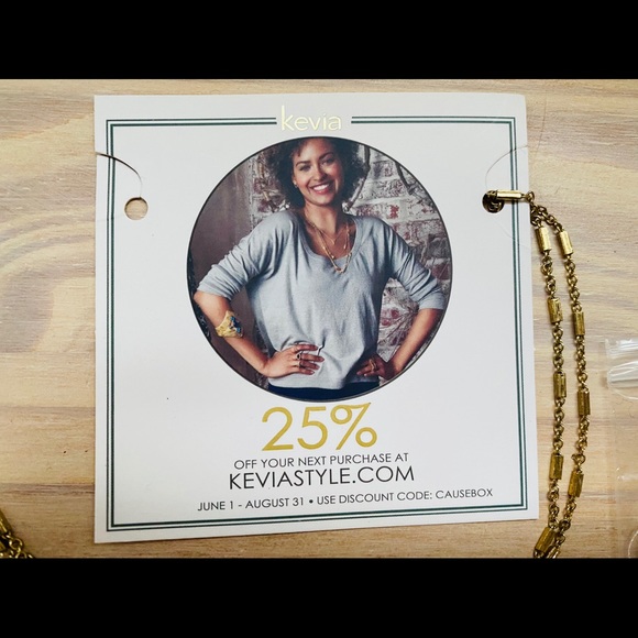 New! Kevia style open necklace with tassels - Picture 4 of 4